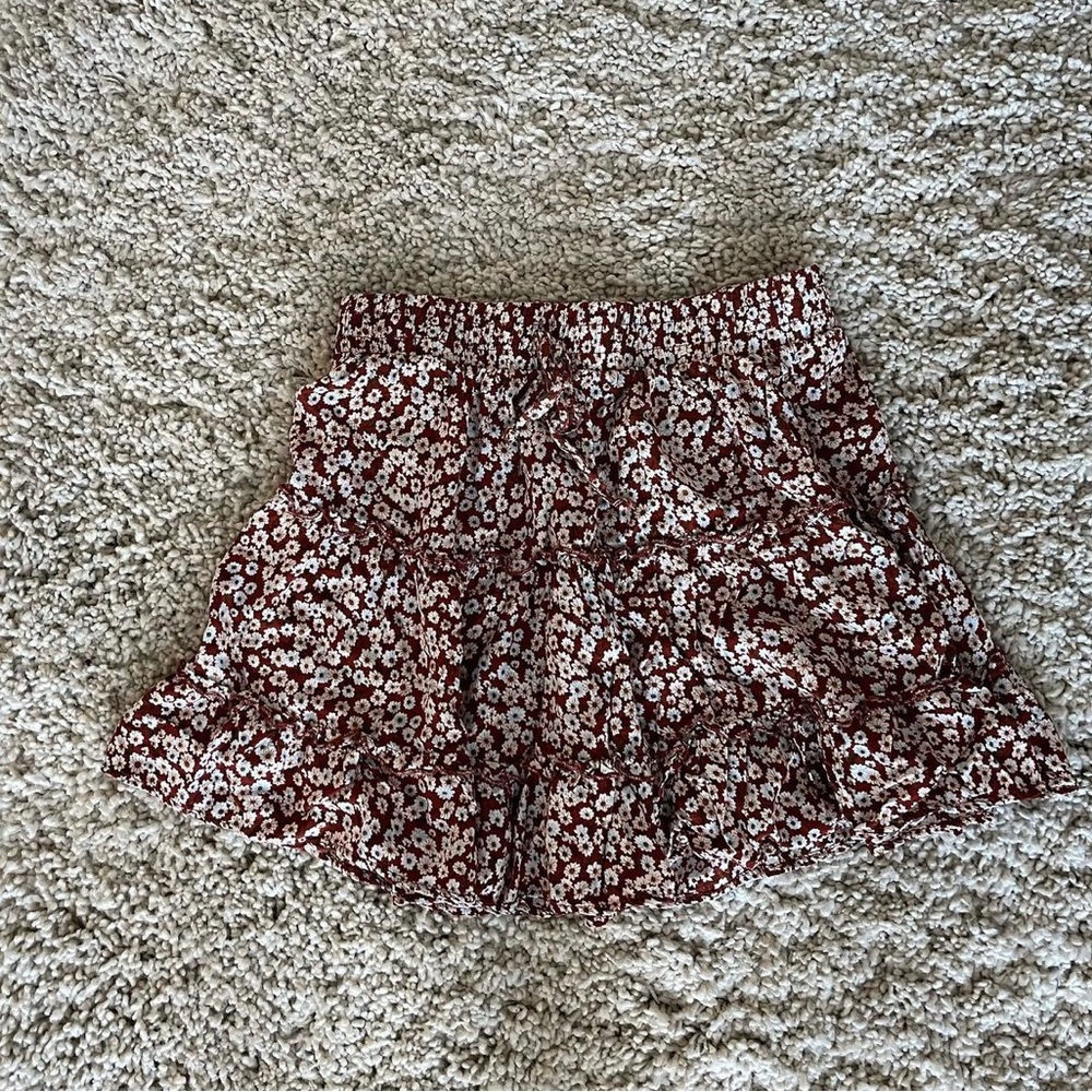 floral mini skirt